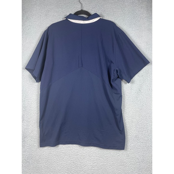 Nike Dri-Fit Men's Blue Polo Shirt With Stripe Size XL - Picture 2 of 9